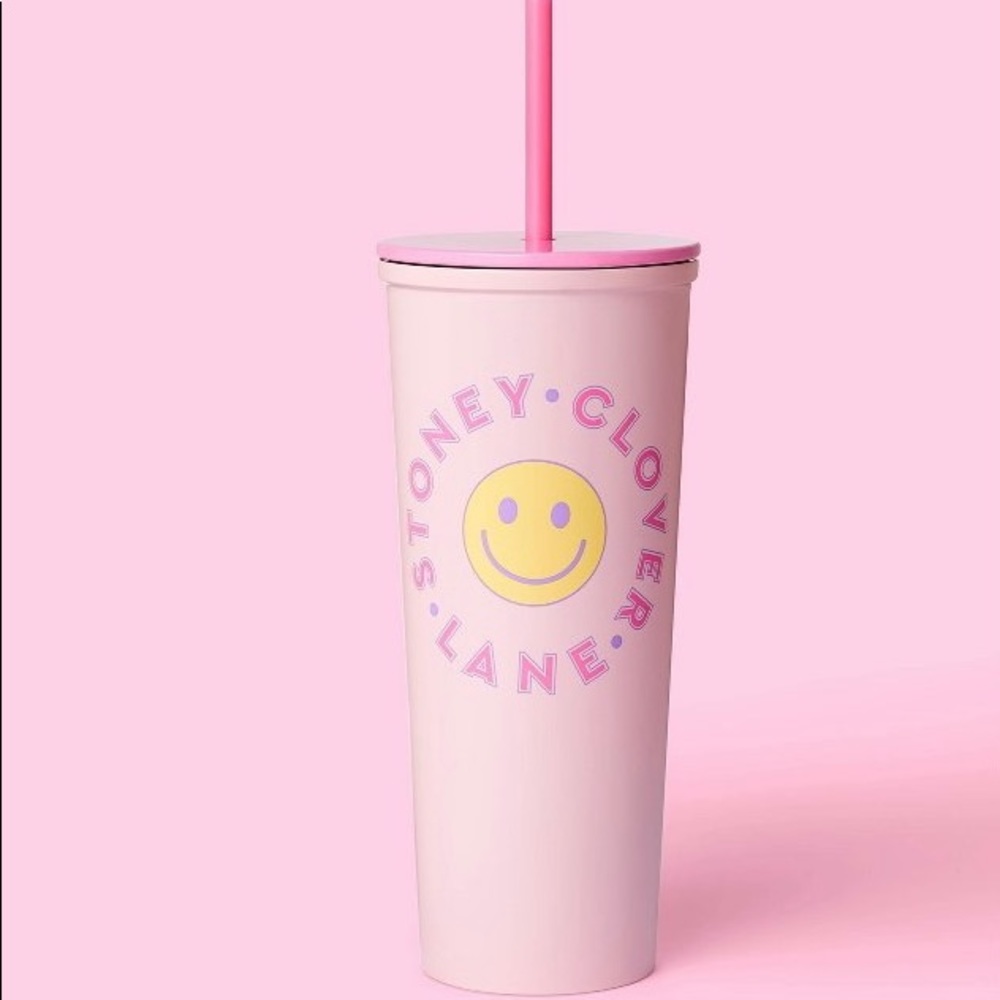 NWT Stoney Clover Lane x Target pink & light pink 23 oz stainless steel tumbler